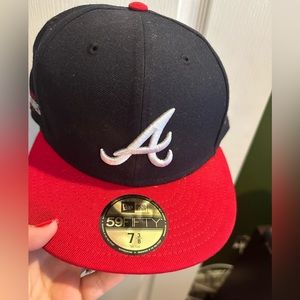 NWT New Era 59 MLB Atlanta Braves championship hat size 7 3/8